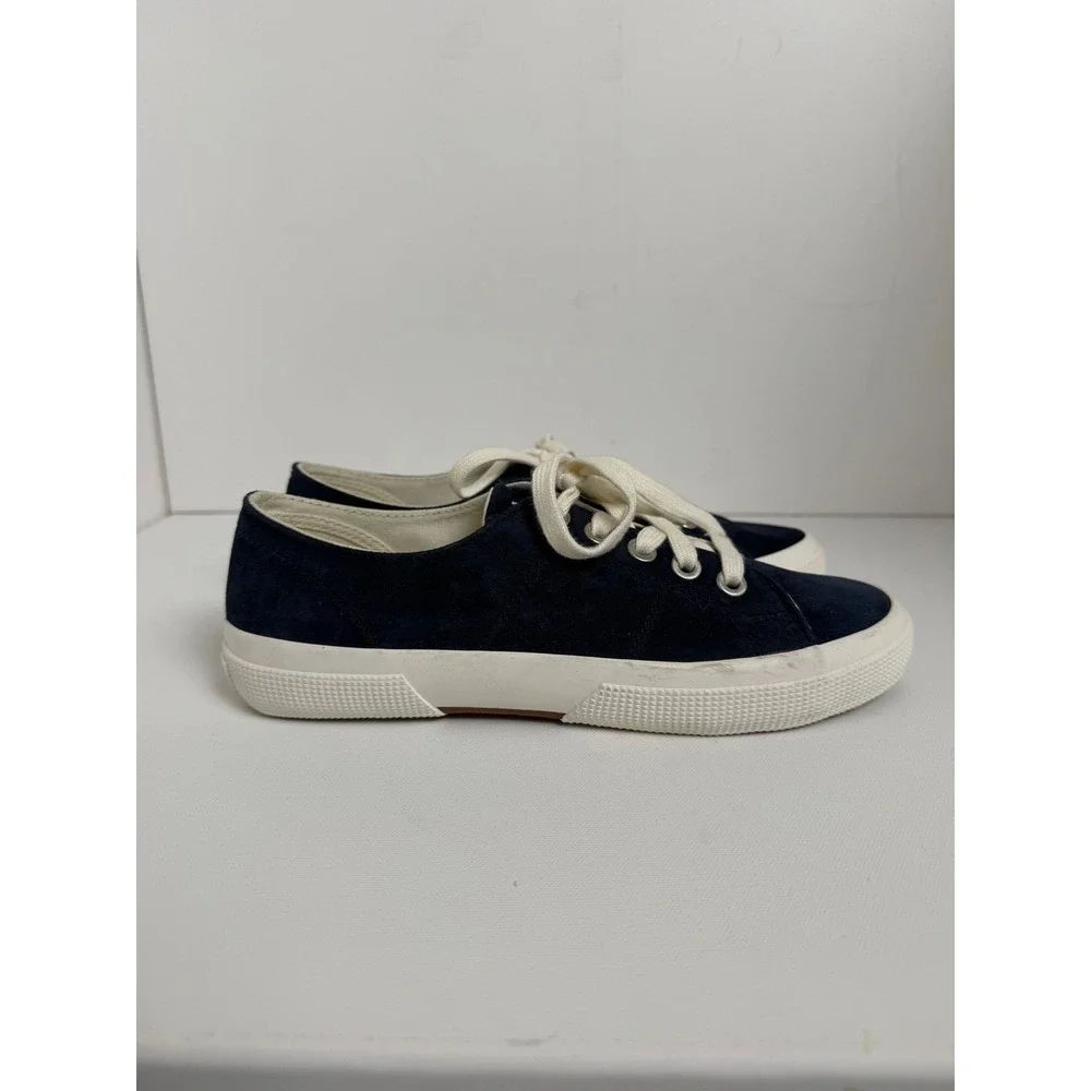 Lauren Ralph Lauren Jolie Navy Blue Suede Low Top Sneakers Womens Size 7.5B